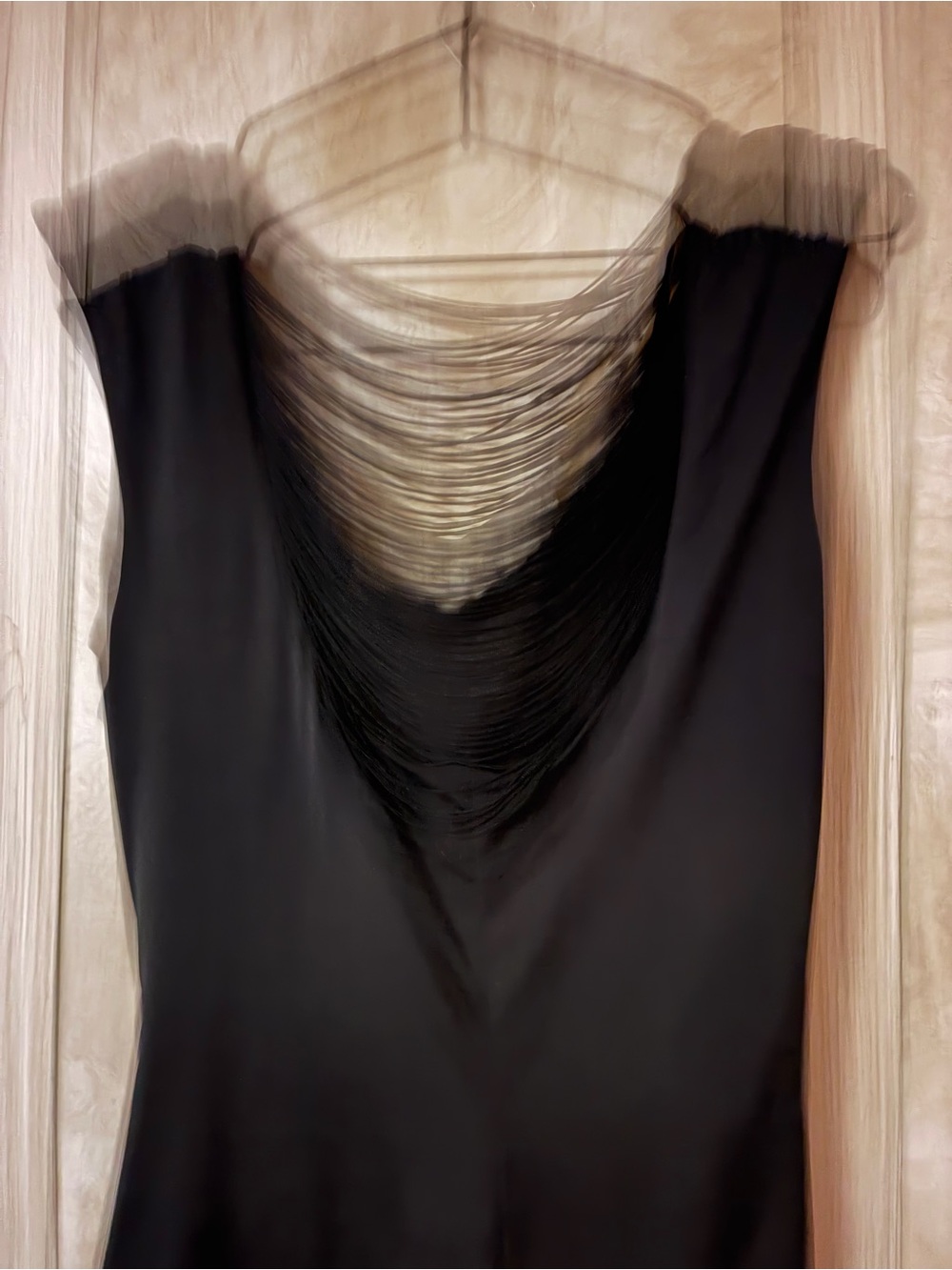 Studio Black Sleeveless Fringe Cowl Neck Camisole